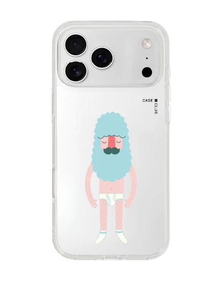 iphone 17 pro max clear moustache man