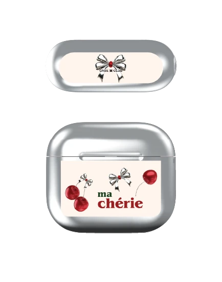 เคสสีเงิน airpods รุ่น 3 เชอร์รี่แดงเมทัลลิก