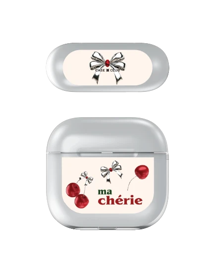 airpods 4 clear case my cherry