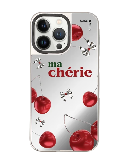 เคสกระจก iphone 14 pro max magsafe เชอร์รี่แดงเมทัลลิก