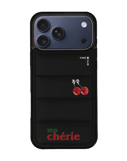 iphone 17 pro max puffy black case my cherry