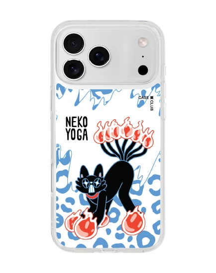 เคสใส iphone 17 pro max แมวเหมียวพลังลูกไฟ