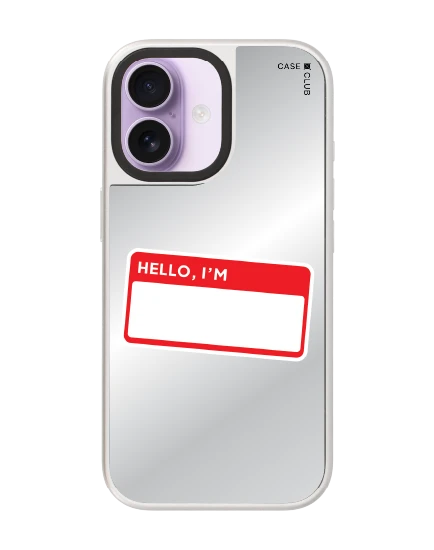 เคสกระจก iphone 17 magsafe ป้ายชื่อดีไซน์มินิมอล