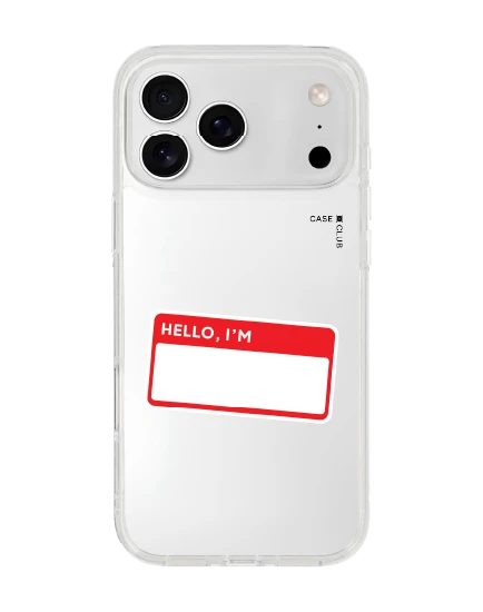 เคสใส iphone 17 pro max ป้ายชื่อดีไซน์มินิมอล