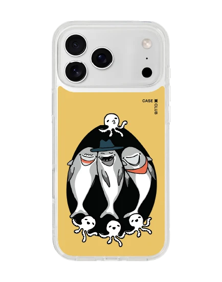 iphone 17 pro max clear octopus & dolphin
