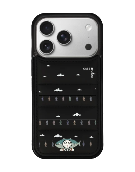 iphone 17 pro puffy black case omagase cat