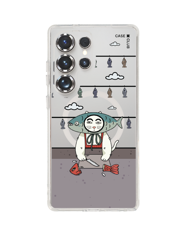 เคสใส Samsung Galaxy S25 Ultra MagSafe แมวโอมากาเสะ