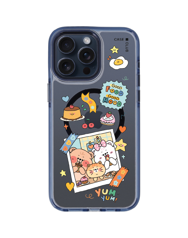 iPhone 15 Pro Max Clear Blue MagSafe Onnie Bear อาหาร