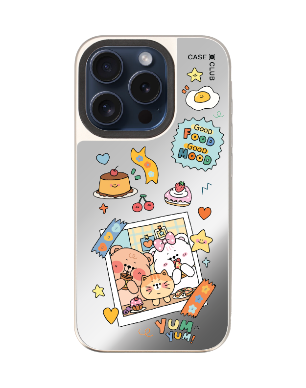 เคสกระจก iPhone 15 Pro MagSafe Onnie Bear อาหาร