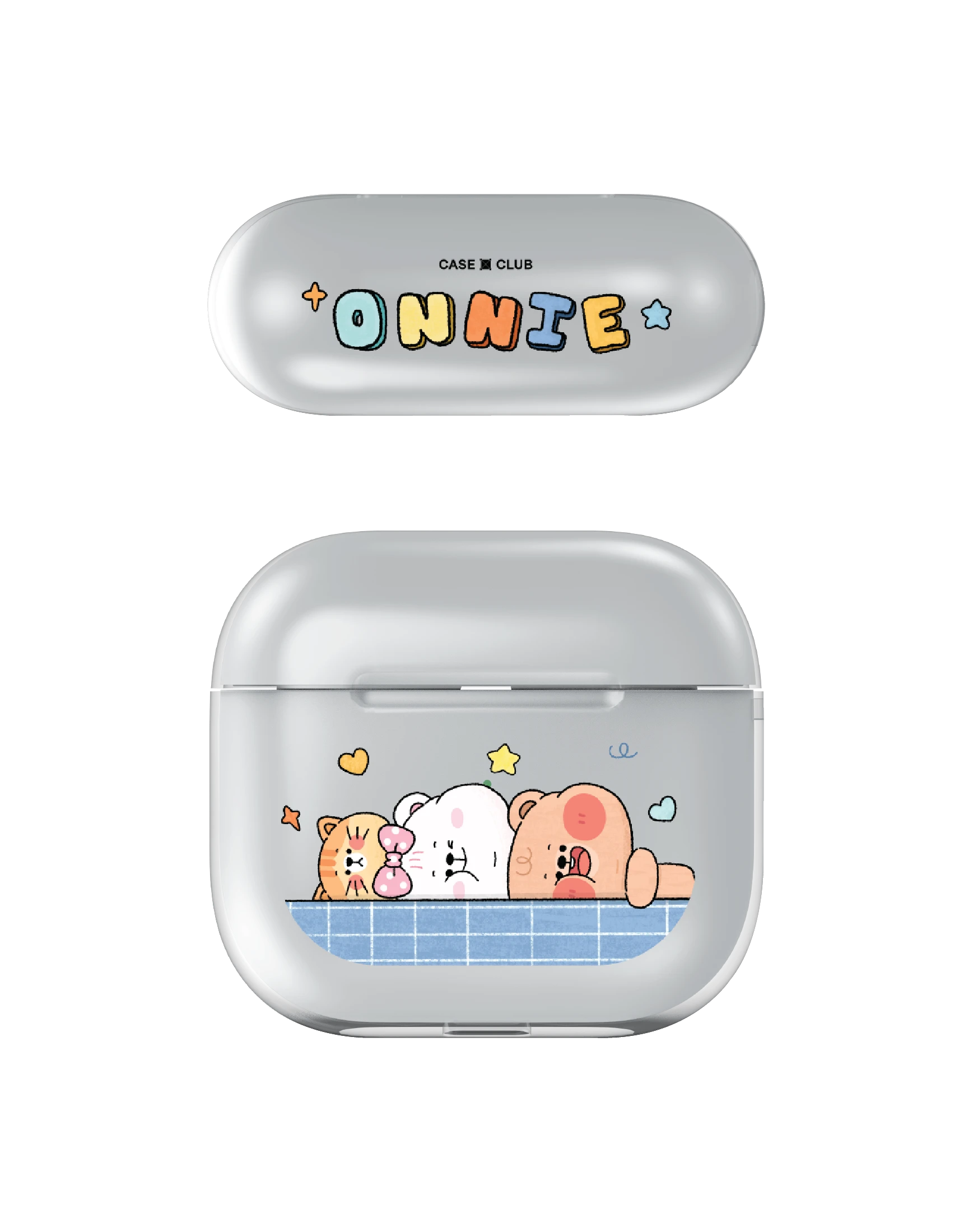 airpods 4 clear case onnie bear & friends