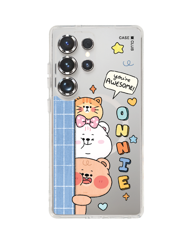 เคสใส Samsung Galaxy S25 Ultra MagSafe Onnie Bear และผองเพื่อน