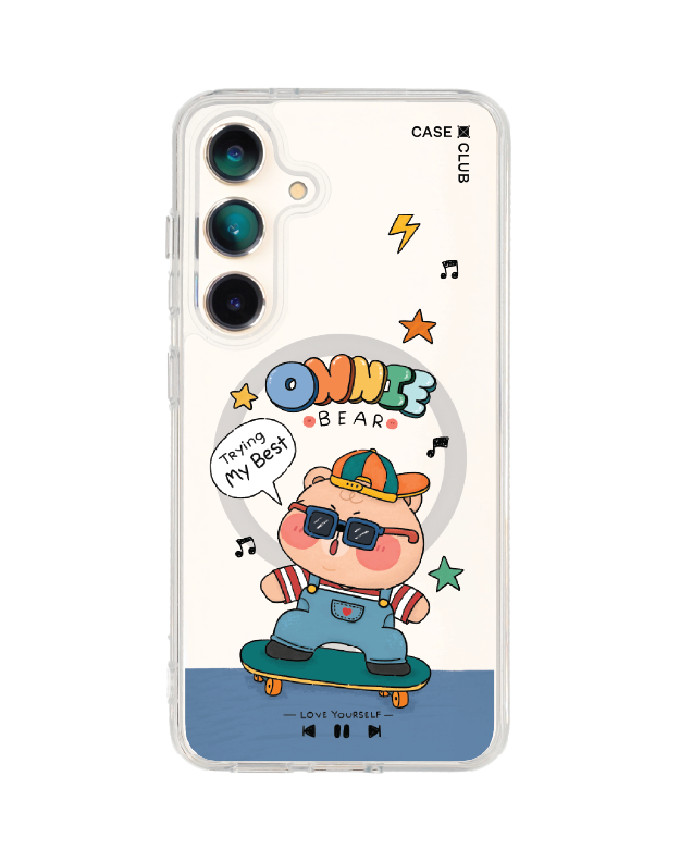 เคสใส samsung galaxy s25 magsafe onnie bear สเก็ตบอร์ด