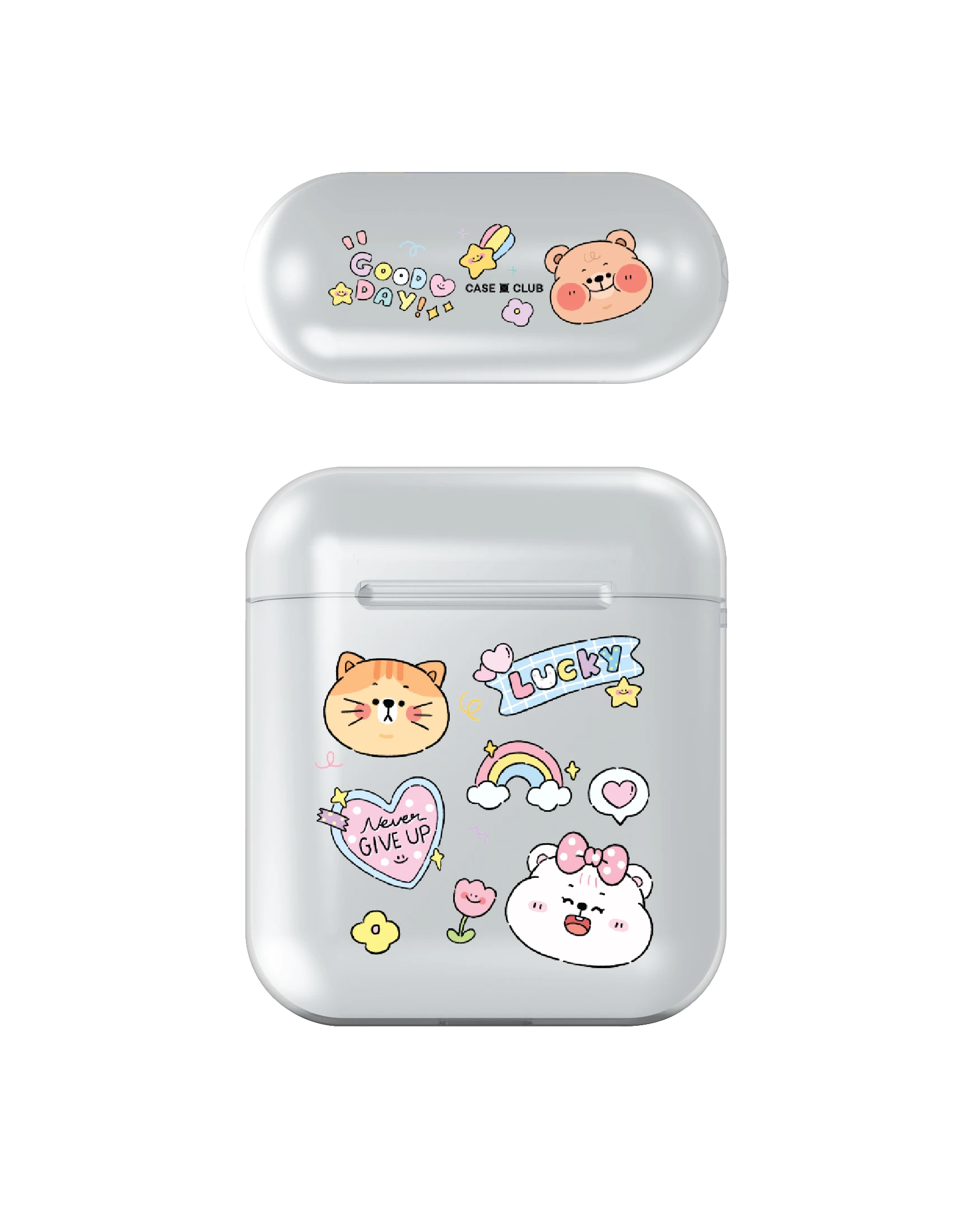 เคสใส airpods รุ่น 1/2 หมี onnie สติ๊กเกอร์
