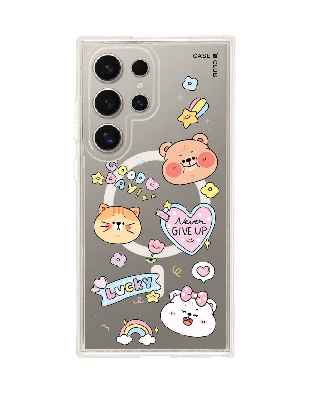 เคสใส samsung s24 ultra magsafe หมี onnie สติ๊กเกอร์