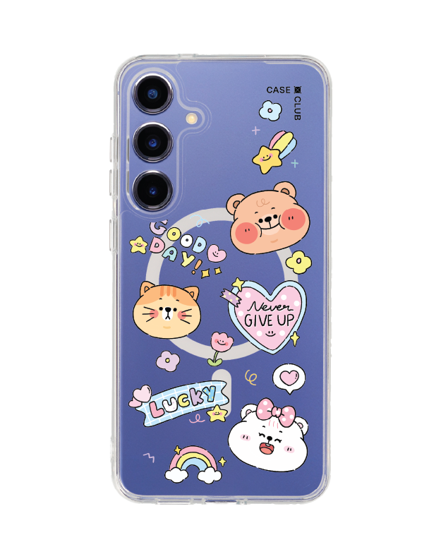 เคสใส Samsung Galaxy S25 Plus MagSafe Onnie Bear สติ๊กเกอร์
