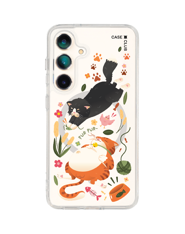 เคสใส samsung galaxy s25 magsafe แมวส้มดำ