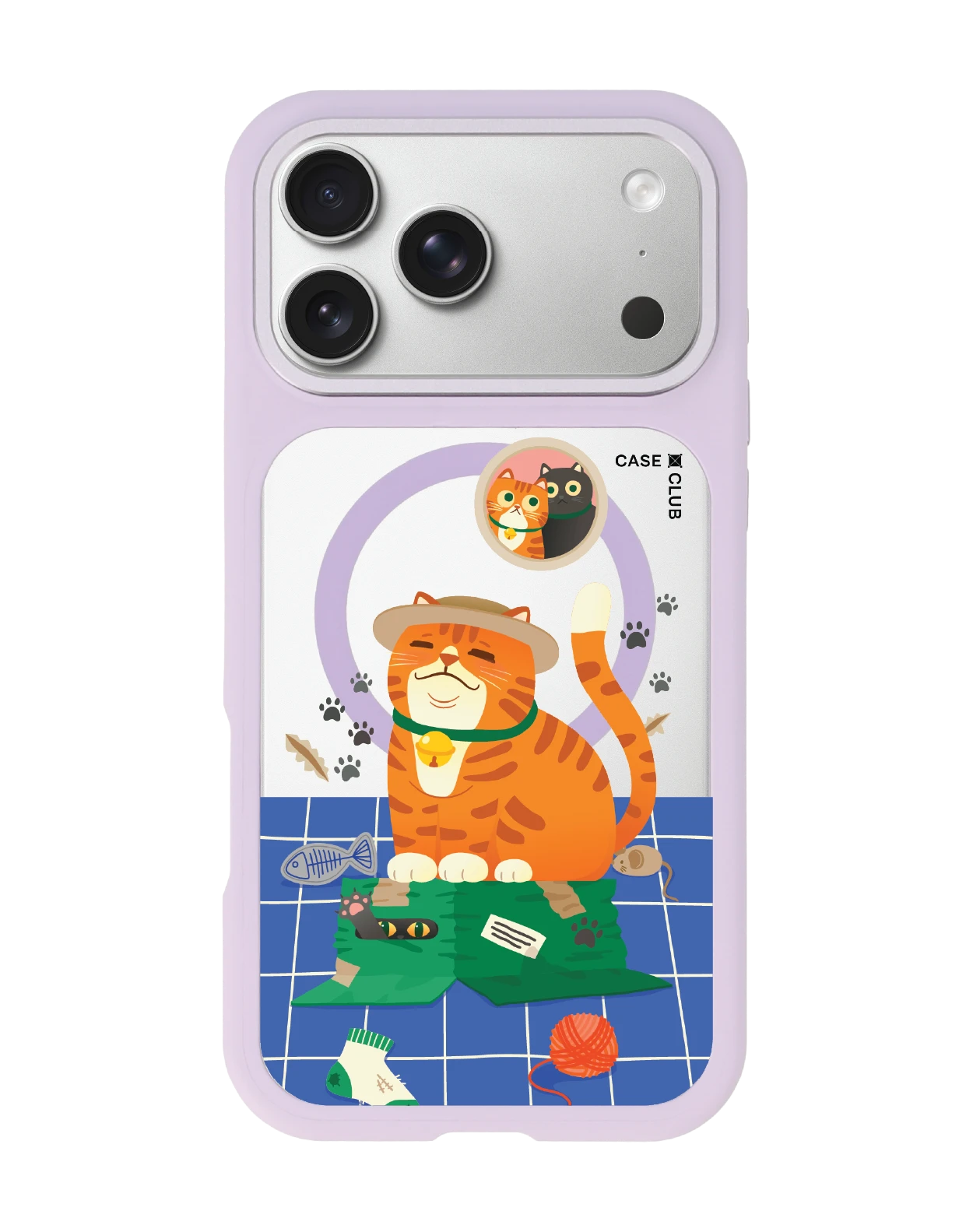 เคสเปลี่ยนฝาหลัง iphone 18 pro max magsafe สีม่วง แมวหมวกฟางนักผจญภัย
