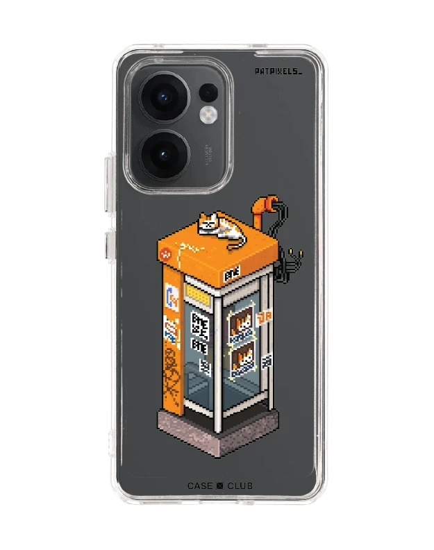 เคสใส oppo reno 13f ตู้โทรศัพท์ retro pixel