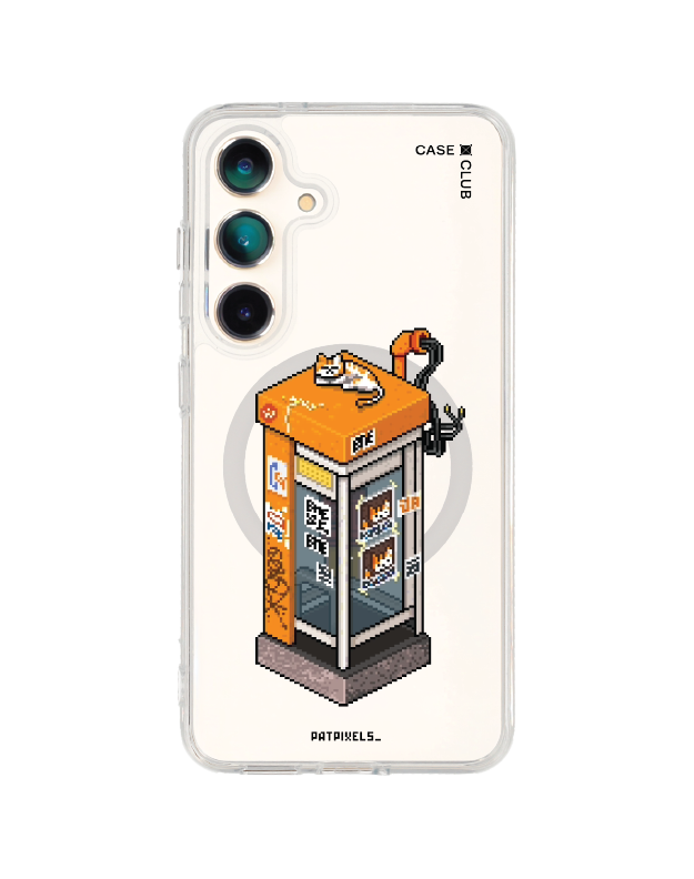 เคสใส samsung galaxy s25 magsafe ตู้โทรศัพท์ retro pixel