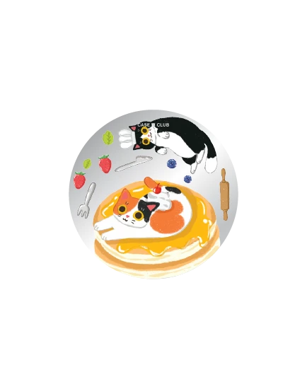 ป็อปกริปกระจก มันช์กิ้นกับแพนเค้กของเขา