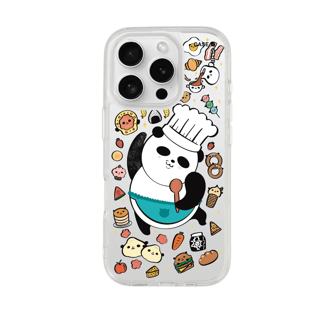 iphone 16 pro clear case panda the chef
