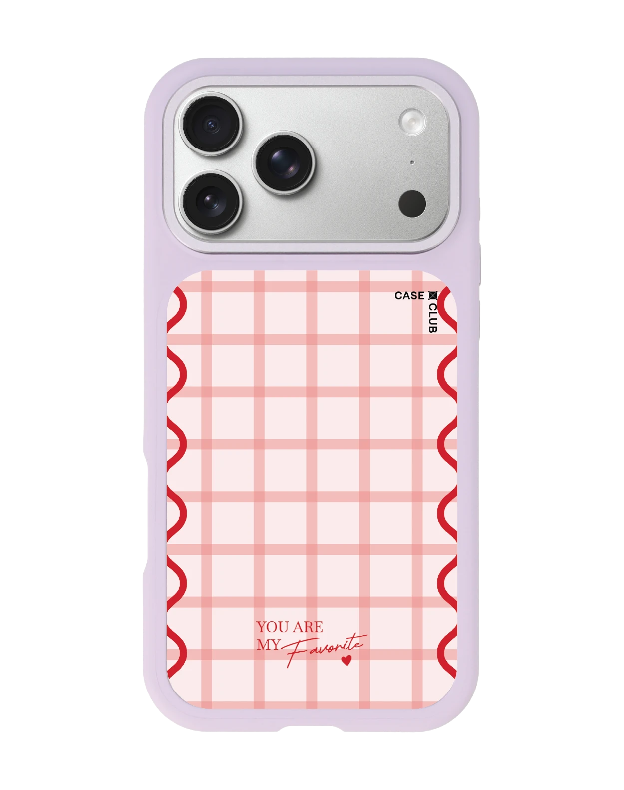 เคสเปลี่ยนฝาหลัง iphone 18 pro max magsafe สีม่วง ลายตารางสีชมพู