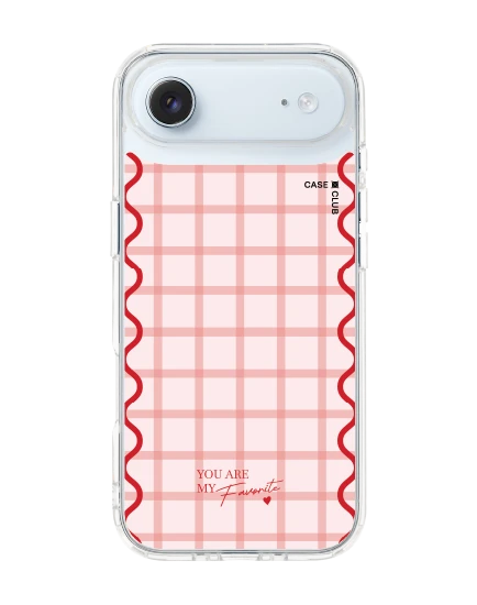 iphone air clear pink checkered