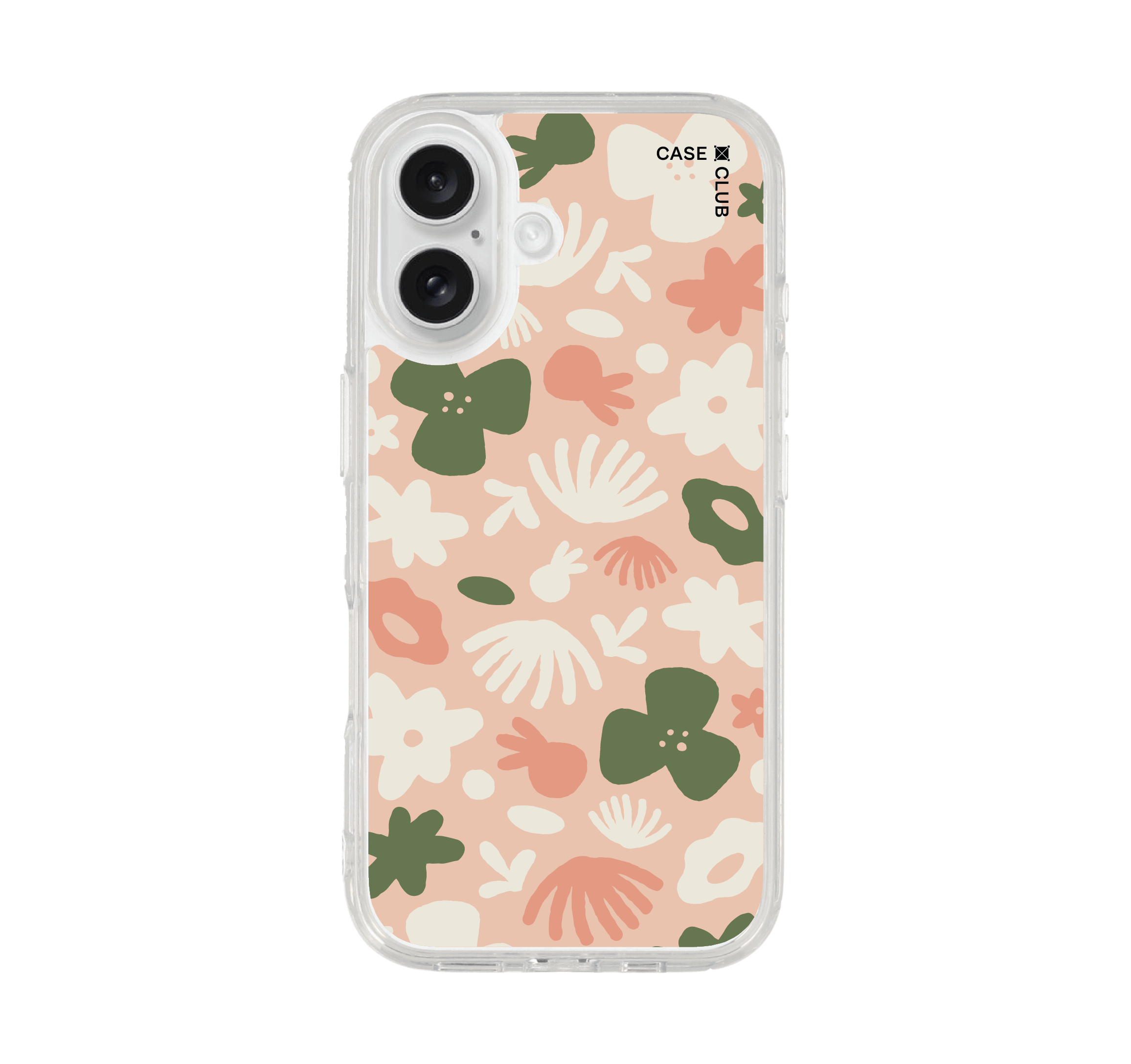 เคสใส iphone 16 ดอกไม้ชมพู