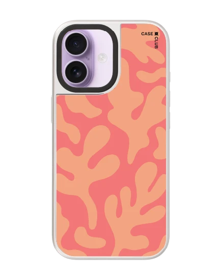 เคสกระจก iphone 17 magsafe ปะการังสีชมพูส้ม