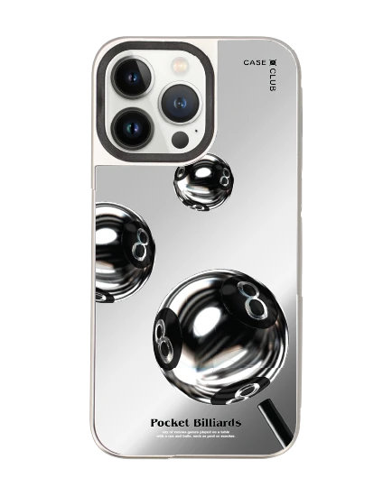 เคสกระจก iphone 14 pro max magsafe ลูกพูลโครเมียม