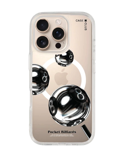 iphone 16 pro clear case magsafe pocket billiards