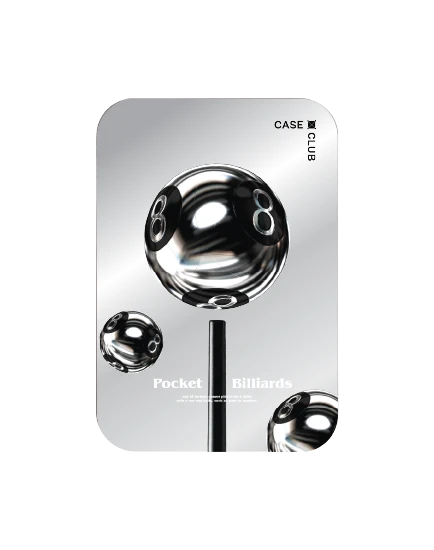 ที่เก็บบัตร magsafe กระจกมีขาตั้งในตัว ลูกพูลโครเมียม