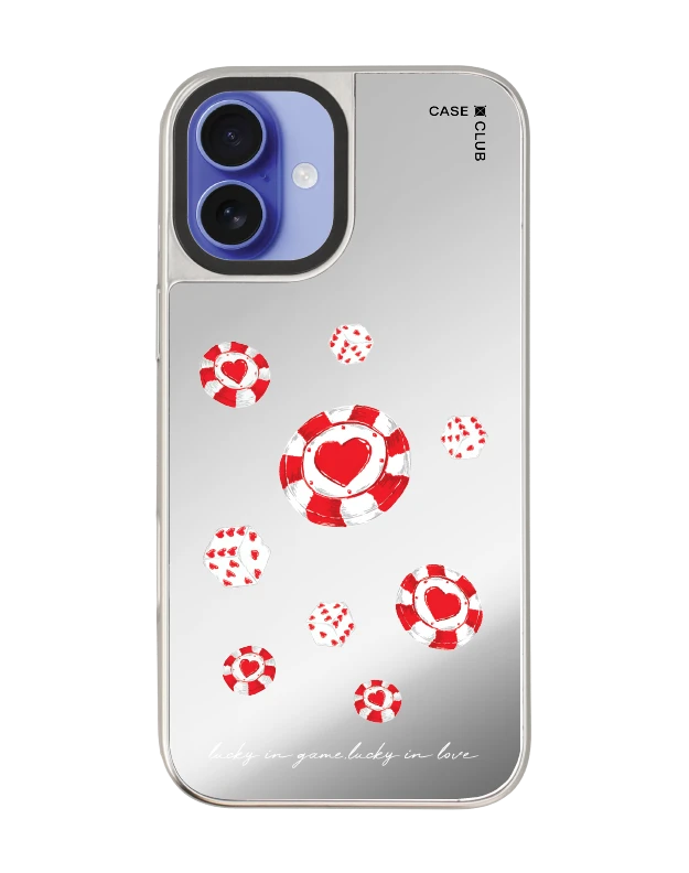 iphone 16 plus mirror case magsafe poker love