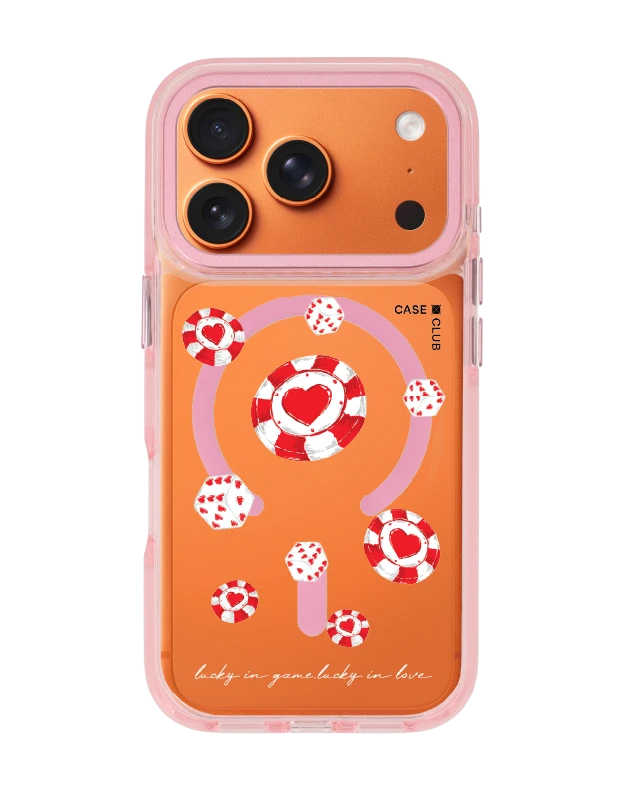 iphone 17 pro clear pink magsafe poker love