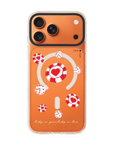 เคสใส iphone 17 pro max clear case magsafe shield ชิปโป๊กเกอร์รูปหัวใจ