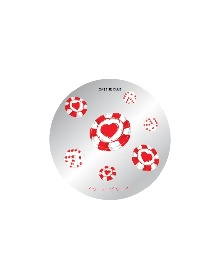 ป็อปกริปกระจก ชิปโป๊กเกอร์รูปหัวใจ