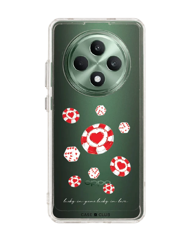 oppo reno 12f clear case poker love