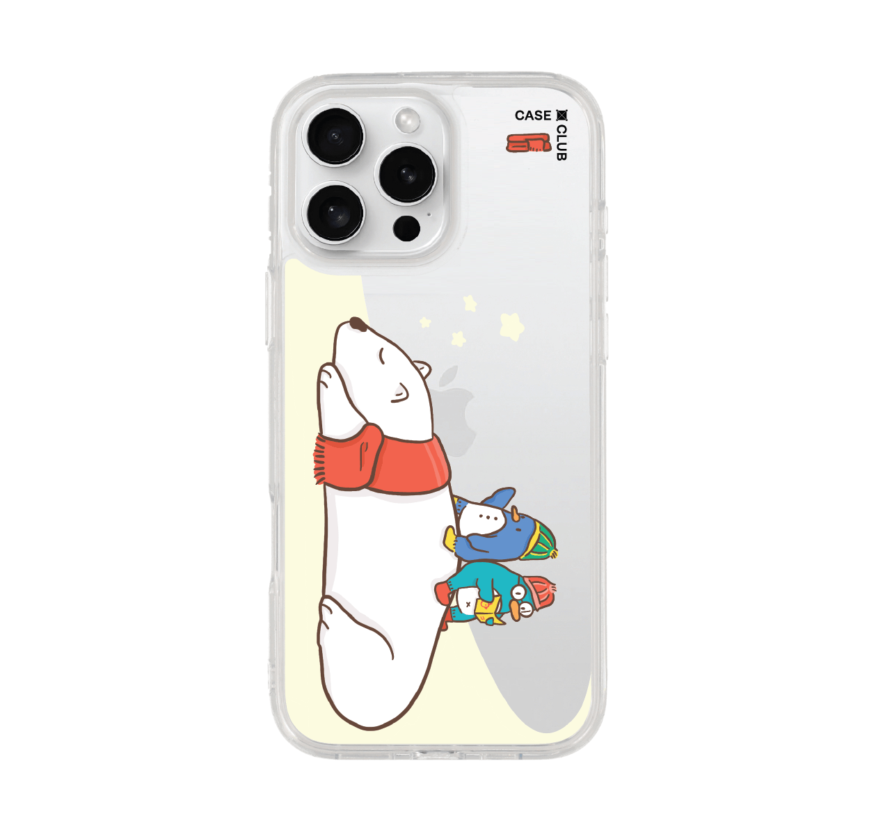 เคสใส iPhone 16 Pro Max หมีขั้วโลกคู่เพนกวิน
