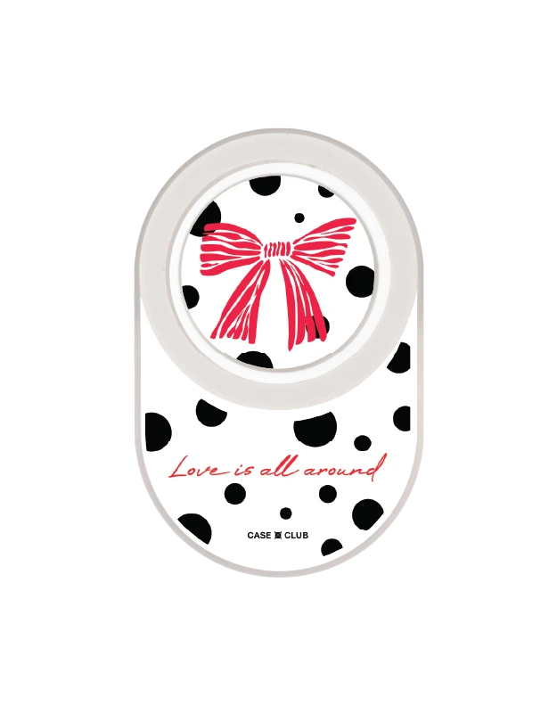 clear popgrip polka bow crush