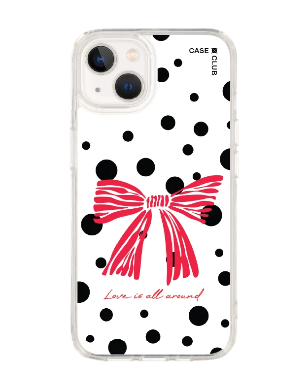 เคสใส iphone 13 magsafe โบว์ลายจุดตกหลุมรัก