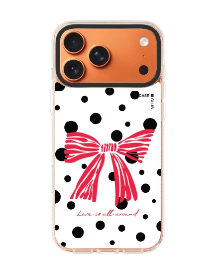 เคสใส iphone 17 pro max clear case magsafe shield โบว์ลายจุดตกหลุมรัก