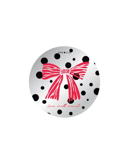 ป็อปกริปกระจก โบว์ลายจุดตกหลุมรัก