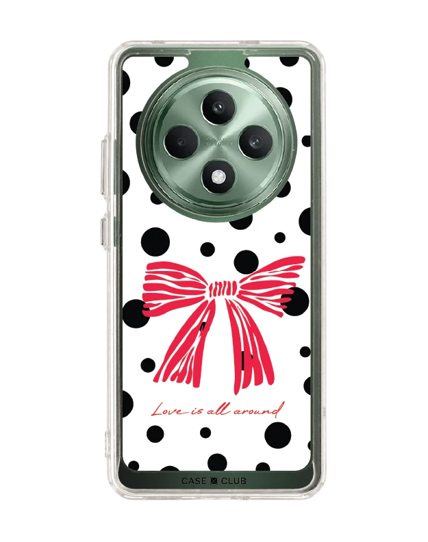 oppo reno 12f clear case polka bow crush