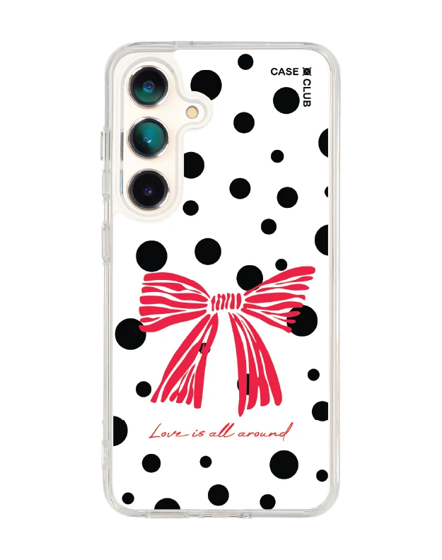 เคสใส samsung galaxy s25 magsafe โบว์ลายจุดตกหลุมรัก