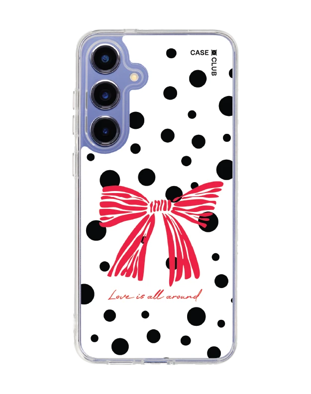 samsung galaxy s25 plus clear magsafe polka bow crush