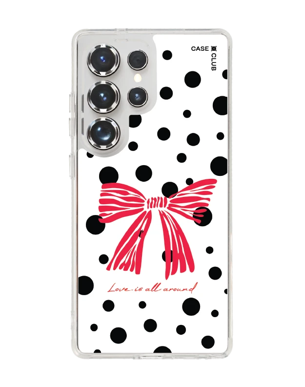 samsung galaxy s25 ultra clear magsafe polka bow crush