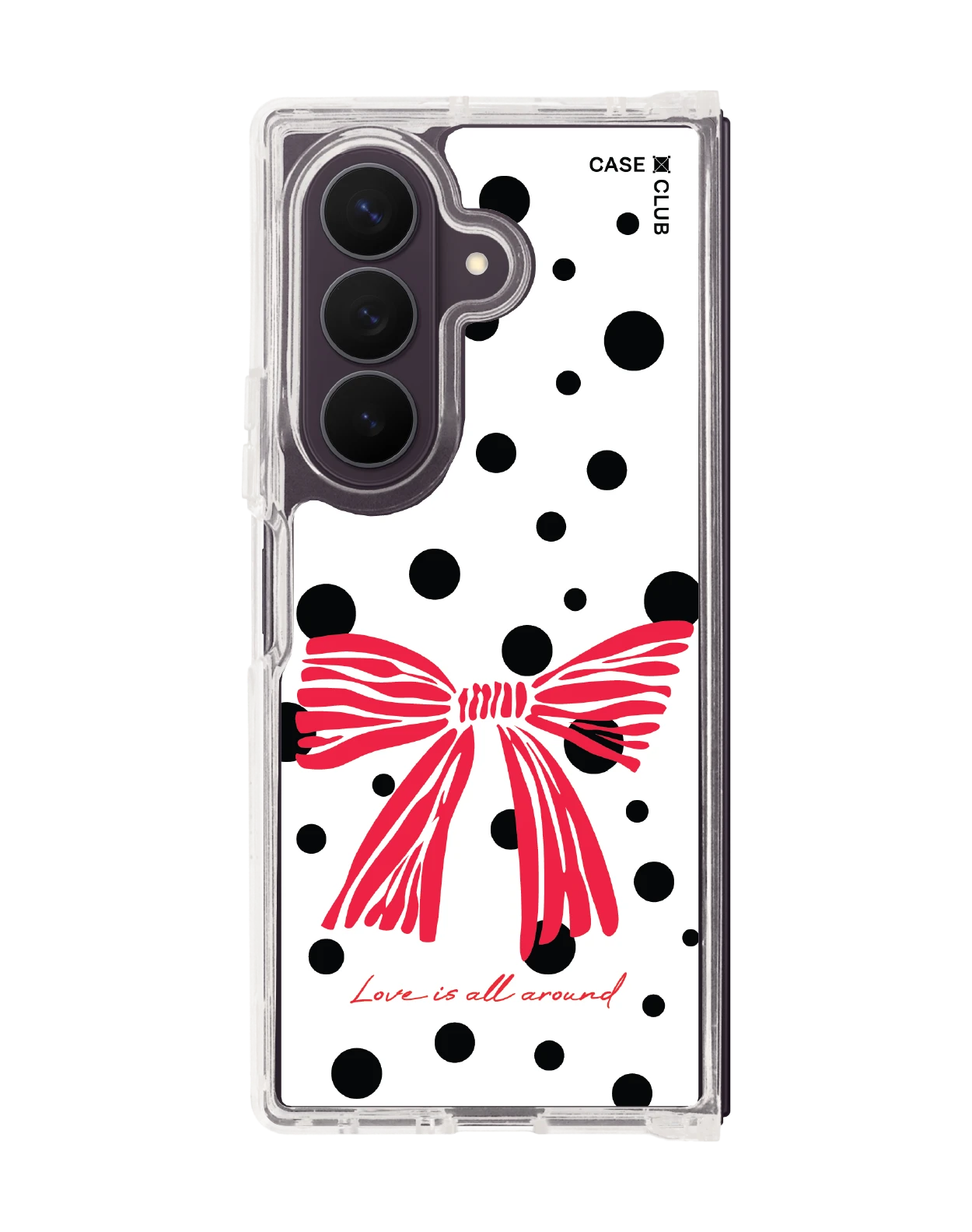เคสใส samsung galaxy z fold 8 ultra magsafe โบว์ลายจุดตกหลุมรัก