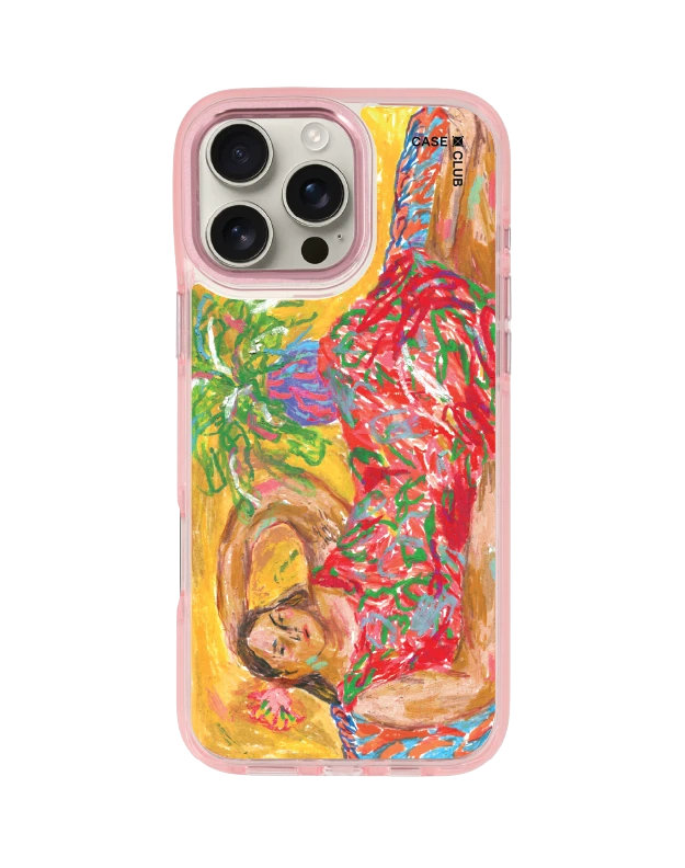 iphone 16 pro max clear pink magsafe portrait by juli baker