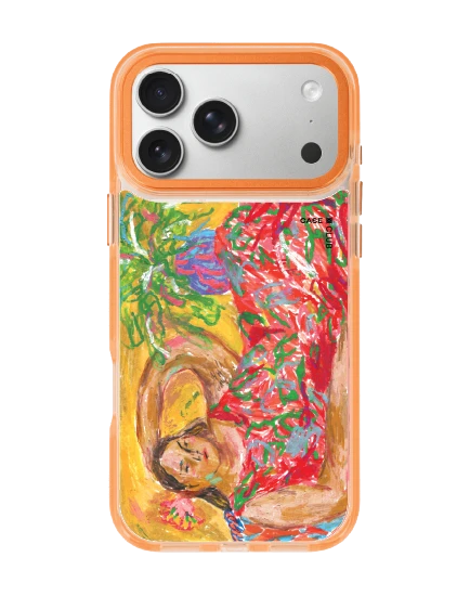 iphone 17 pro max clear orange magsafe portrait by juli baker