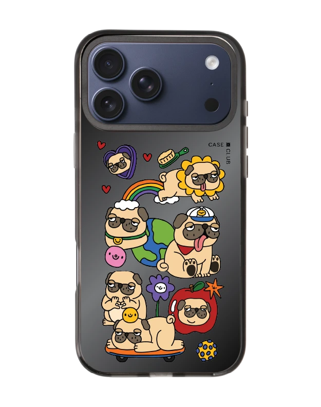 iphone 17 pro max black mirror magsafe pug around the world